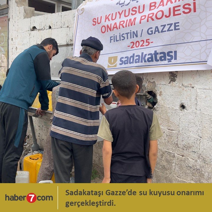 Sadakataşı Gazze’de su kuyusu onarımı gerçekleştirdi